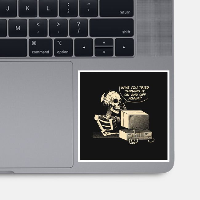 Skeleton IT Support-None-Glossy-Sticker-tobefonseca