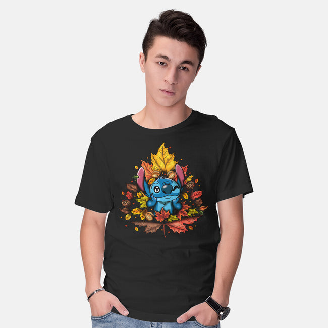 Ohana Autumn Leaf-Mens-Basic-Tee-JamesQJO