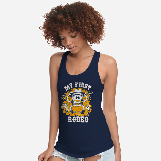 My First Rodeo-Womens-Racerback-Tank-8BitHobo