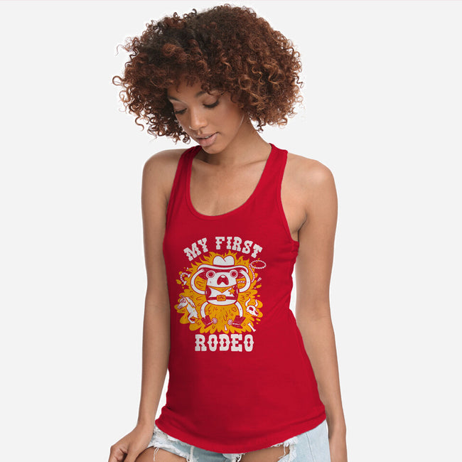 My First Rodeo-Womens-Racerback-Tank-8BitHobo