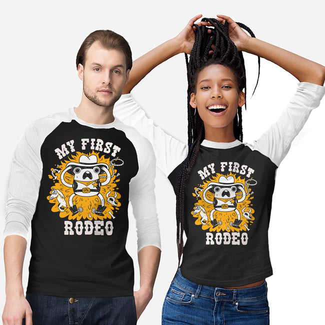 My First Rodeo-Unisex-Baseball-Tee-8BitHobo