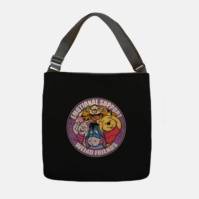 Emotional Support Weird Friends-None-Adjustable Tote-Bag-turborat14