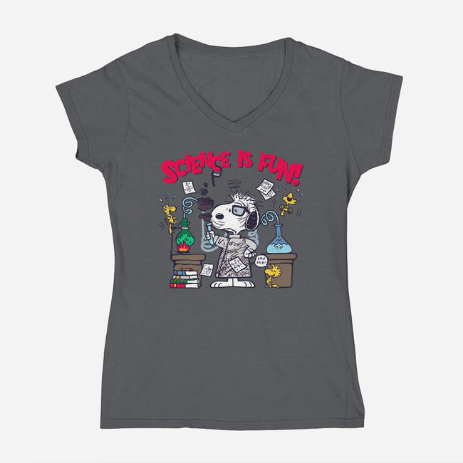 Science Is Fun-Womens-V-Neck-Tee-Arinesart