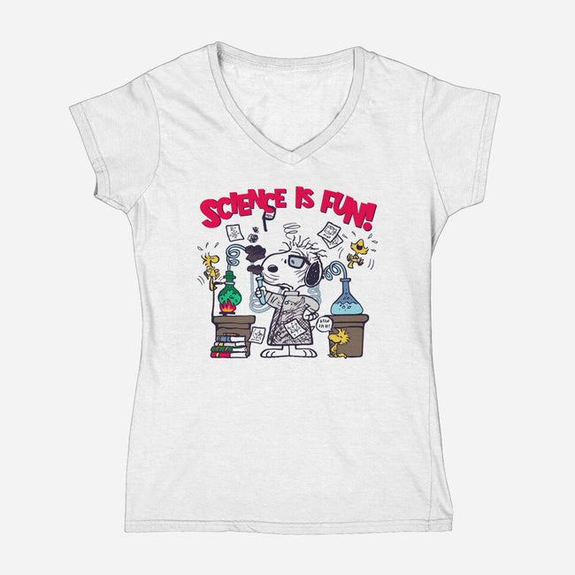 Science Is Fun-Womens-V-Neck-Tee-Arinesart