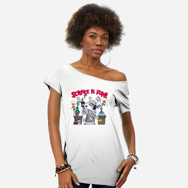 Science Is Fun-Womens-Off Shoulder-Tee-Arinesart