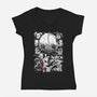 Claw Or Knife-Womens-V-Neck-Tee-Arinesart