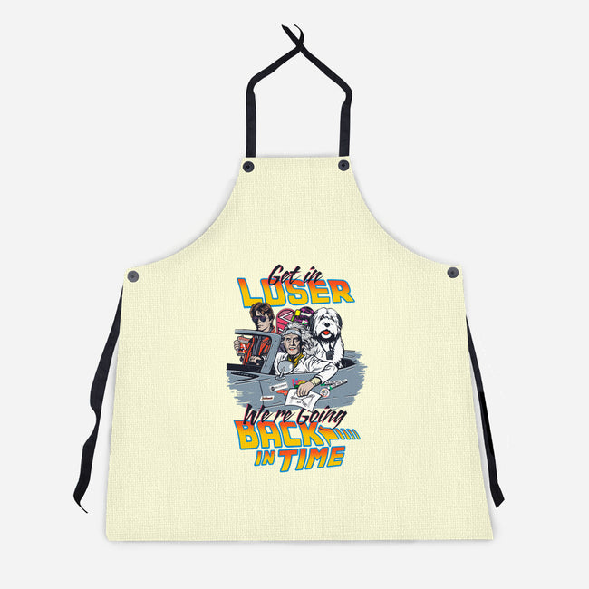 We're Going Back In Time-Unisex-Kitchen-Apron-Arinesart