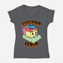 Election Fever-Womens-V-Neck-Tee-Boggs Nicolas