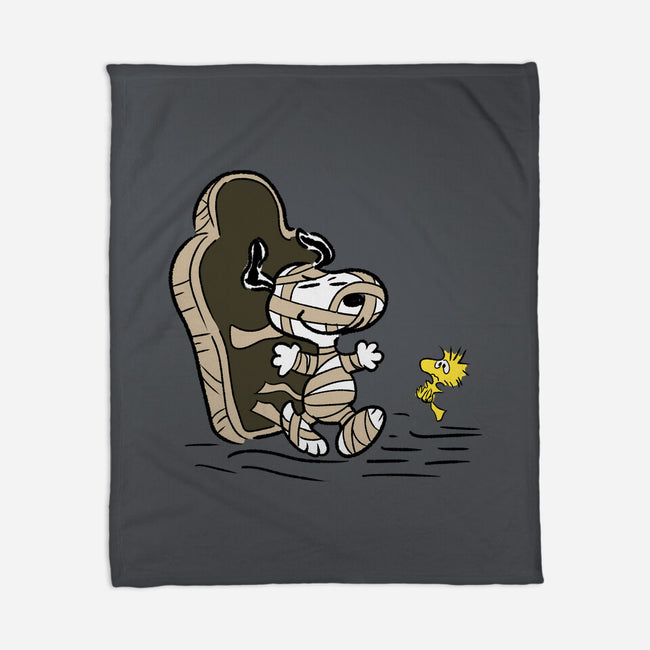 Mummy Dog-None-Fleece-Blanket-nickzzarto