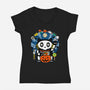 Halloween Doodle-Womens-V-Neck-Tee-krisren28