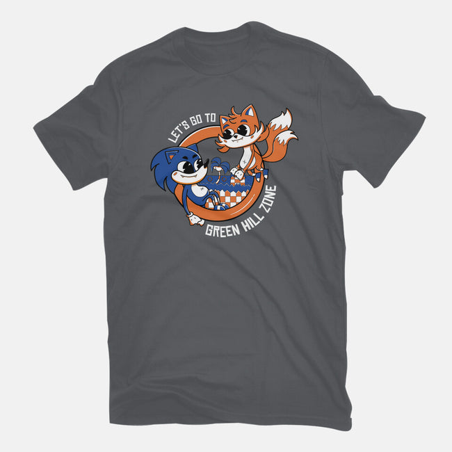 Green Hill Zone Heroes-Mens-Basic-Tee-Ca Mask