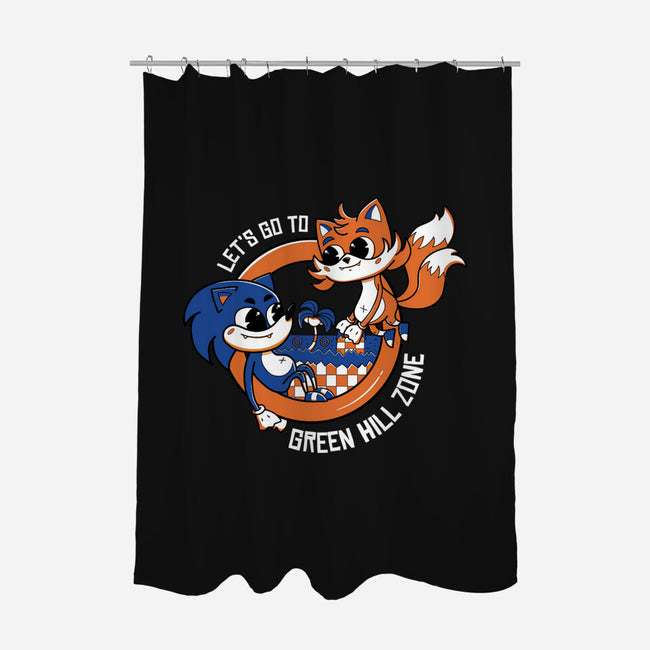 Green Hill Zone Heroes-None-Polyester-Shower Curtain-Ca Mask