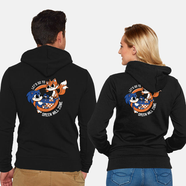 Green Hill Zone Heroes-Unisex-Zip-Up-Sweatshirt-Ca Mask