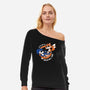 Green Hill Zone Heroes-Womens-Off Shoulder-Sweatshirt-Ca Mask