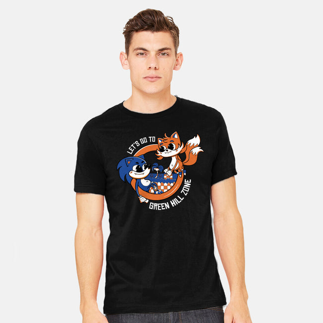 Green Hill Zone Heroes-Mens-Heavyweight-Tee-Ca Mask