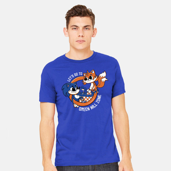 Green Hill Zone Heroes-Mens-Heavyweight-Tee-Ca Mask