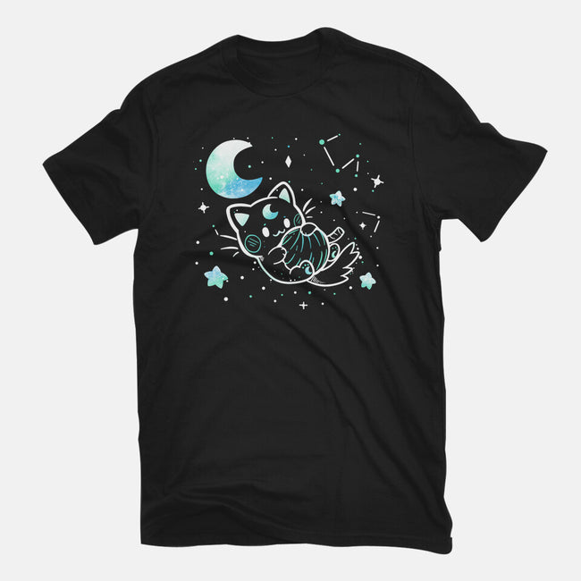 Cat In The Stars-Womens-Basic-Tee-TechraNova