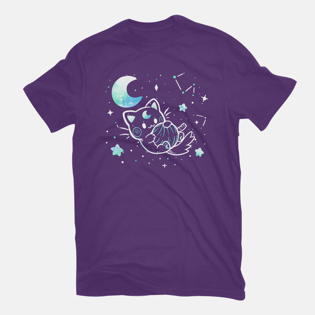 Cat In The Stars-Womens-Fitted-Tee-TechraNova