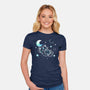 Cat In The Stars-Womens-Fitted-Tee-TechraNova