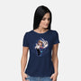 Ghost Or Spider-Womens-Basic-Tee-nickzzarto