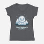 Yeti Doesn't Believe In You-Womens-V-Neck-Tee-Geeky Girlky