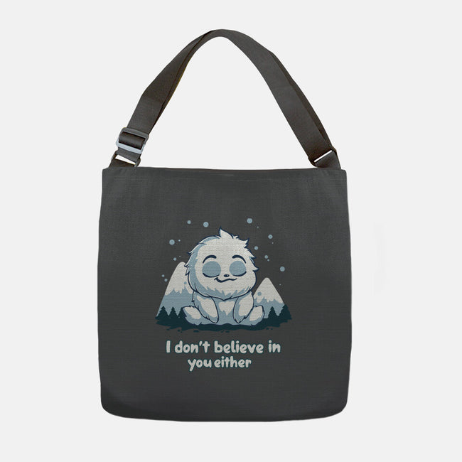 Yeti Doesn't Believe In You-None-Adjustable Tote-Bag-Geeky Girlky