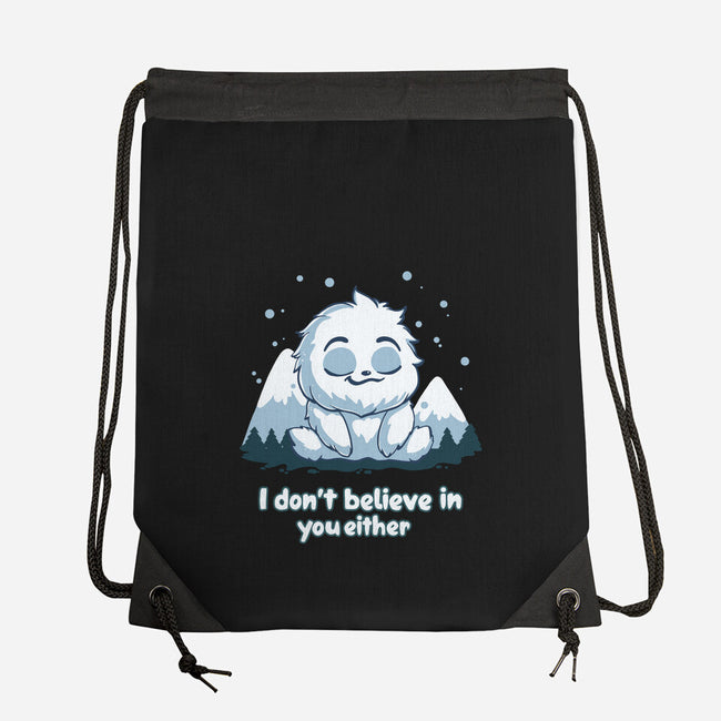 Yeti Doesn't Believe In You-None-Drawstring-Bag-Geeky Girlky