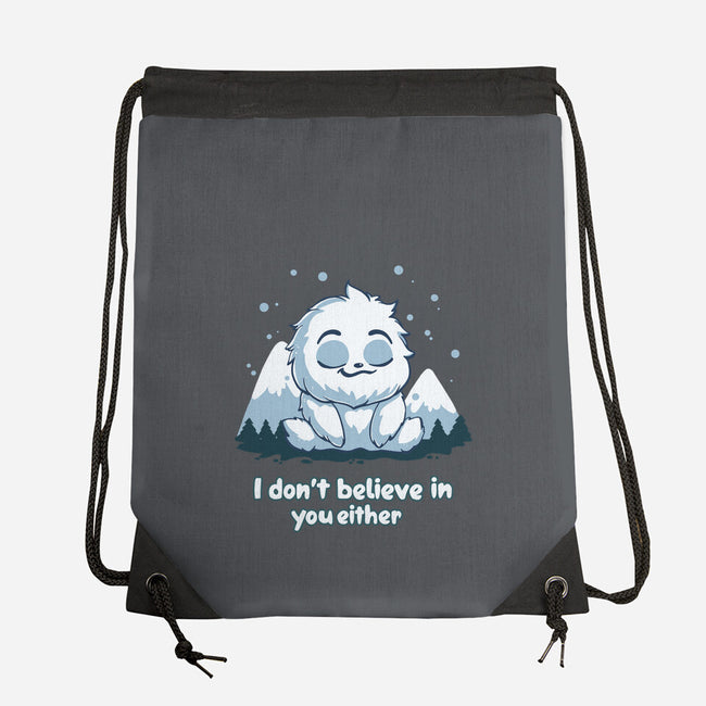 Yeti Doesn't Believe In You-None-Drawstring-Bag-Geeky Girlky