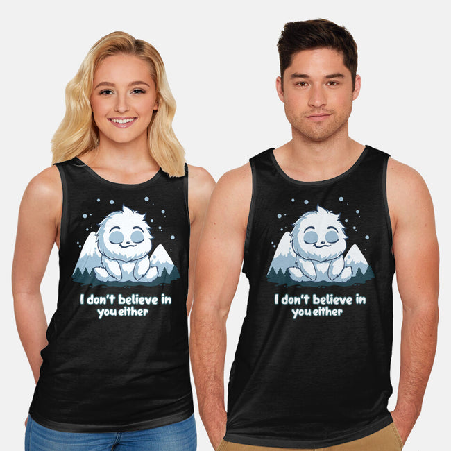 Yeti Doesn't Believe In You-Unisex-Basic-Tank-Geeky Girlky