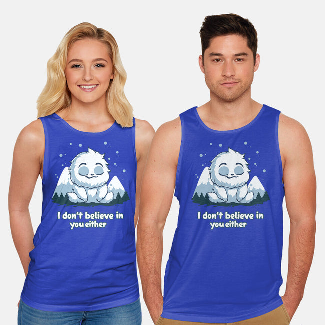 Yeti Doesn't Believe In You-Unisex-Basic-Tank-Geeky Girlky