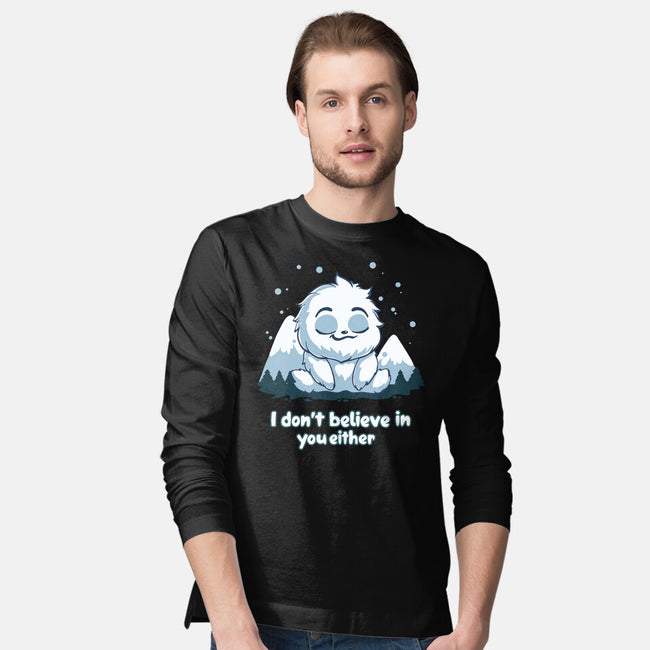 Yeti Doesn't Believe In You-Mens-Long Sleeved-Tee-Geeky Girlky