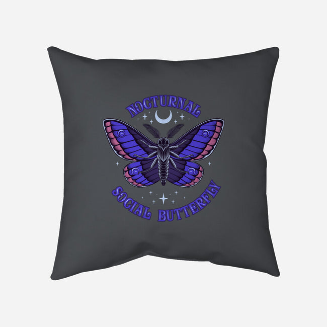 Nocturnal Social Butterfly-None-Removable Cover w Insert-Throw Pillow-rmatix