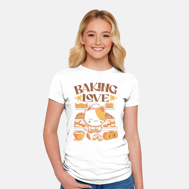 Baking Love-Womens-Fitted-Tee-tobefonseca