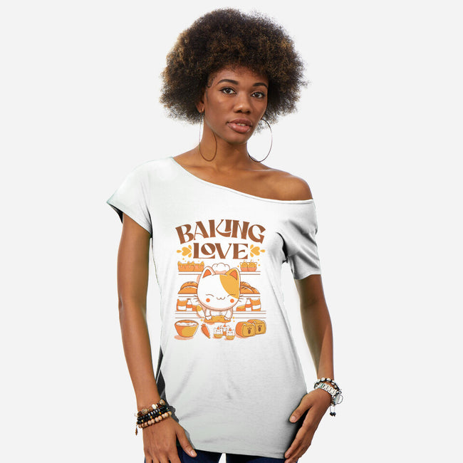 Baking Love-Womens-Off Shoulder-Tee-tobefonseca