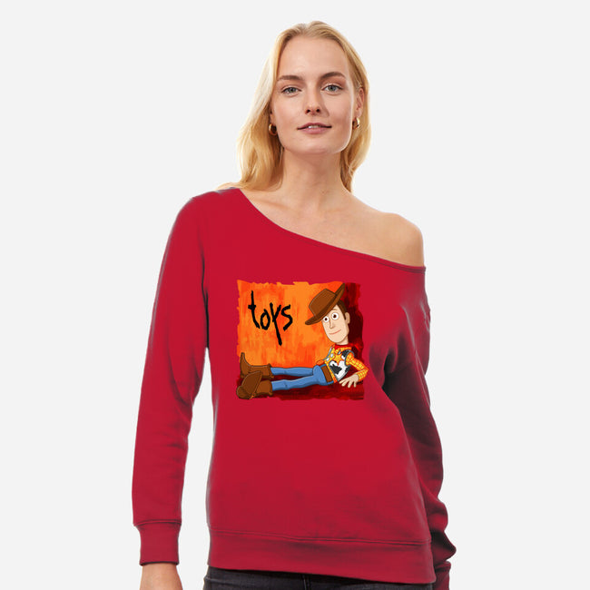 Toys Issues-Womens-Off Shoulder-Sweatshirt-jasesa