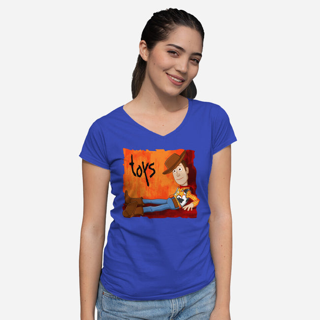 Toys Issues-Womens-V-Neck-Tee-jasesa