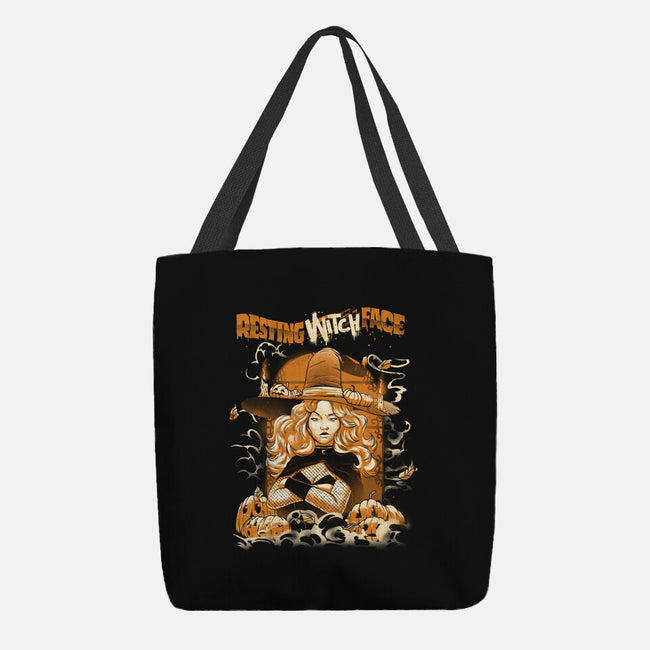 Resting Witch Face-None-Basic Tote-Bag-Massai