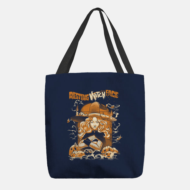 Resting Witch Face-None-Basic Tote-Bag-Massai