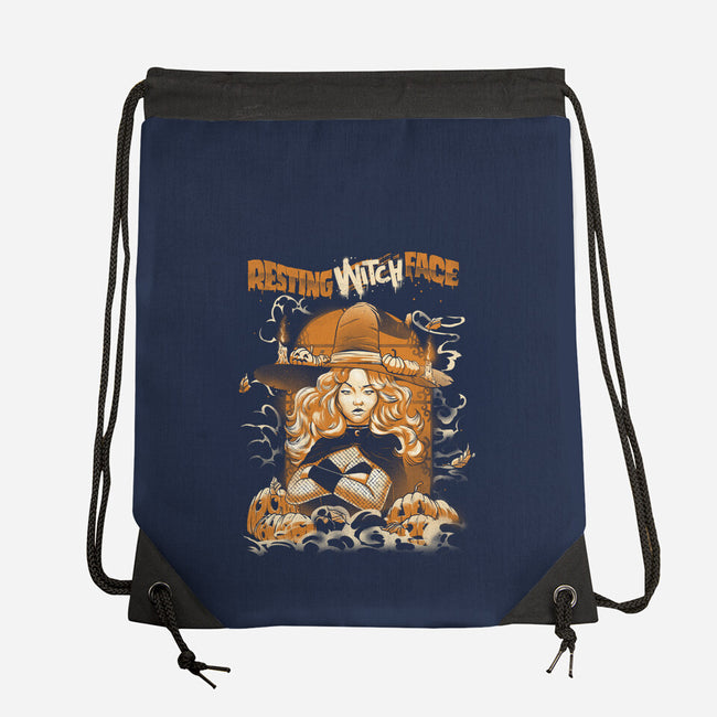 Resting Witch Face-None-Drawstring-Bag-Massai