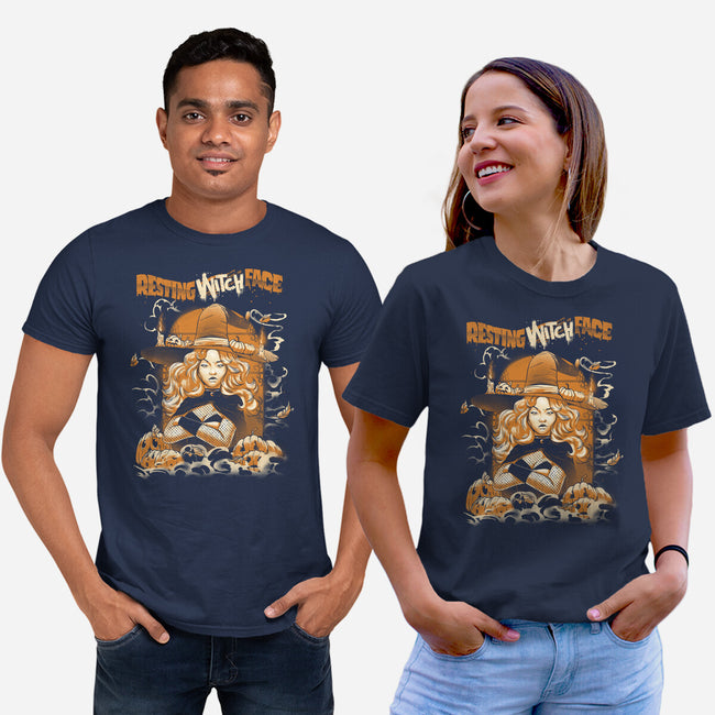 Resting Witch Face-Unisex-Basic-Tee-Massai