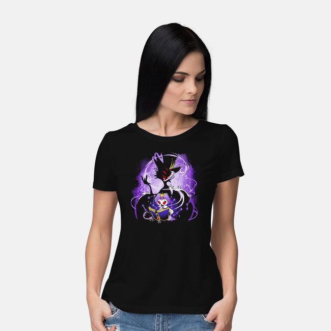 Demon Owl-Womens-Basic-Tee-Vallina84