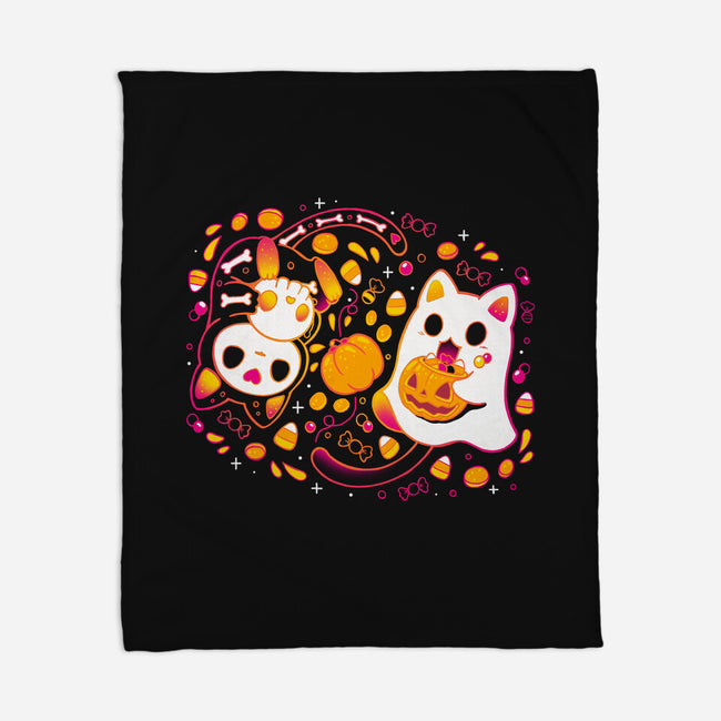 Halloween Kittens-None-Fleece-Blanket-Vallina84