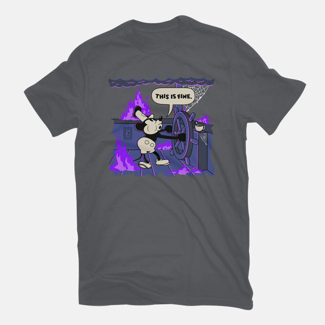 This Is Spooky But Fine-Womens-Basic-Tee-rocketman_art