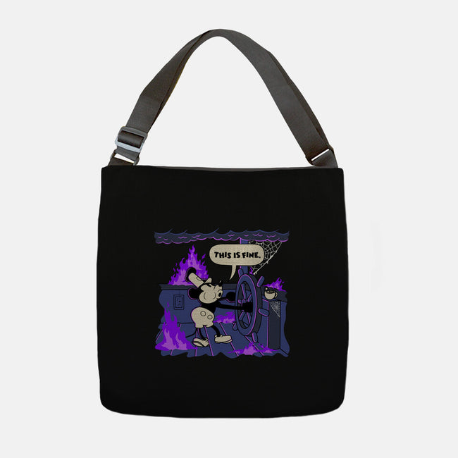 This Is Spooky But Fine-None-Adjustable Tote-Bag-rocketman_art