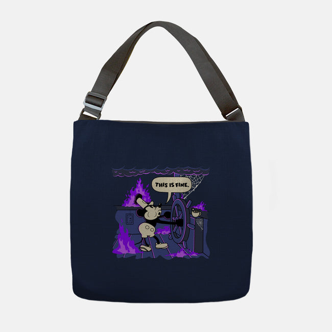 This Is Spooky But Fine-None-Adjustable Tote-Bag-rocketman_art