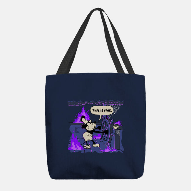 This Is Spooky But Fine-None-Basic Tote-Bag-rocketman_art