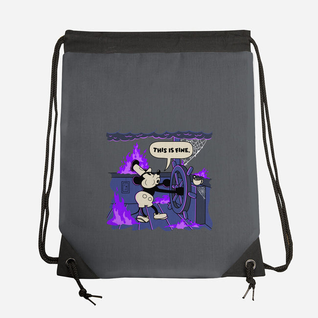 This Is Spooky But Fine-None-Drawstring-Bag-rocketman_art