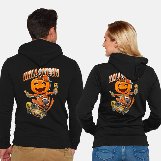 Skateboard Trickster-Unisex-Zip-Up-Sweatshirt-palmstreet