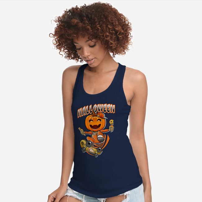 Skateboard Trickster-Womens-Racerback-Tank-palmstreet