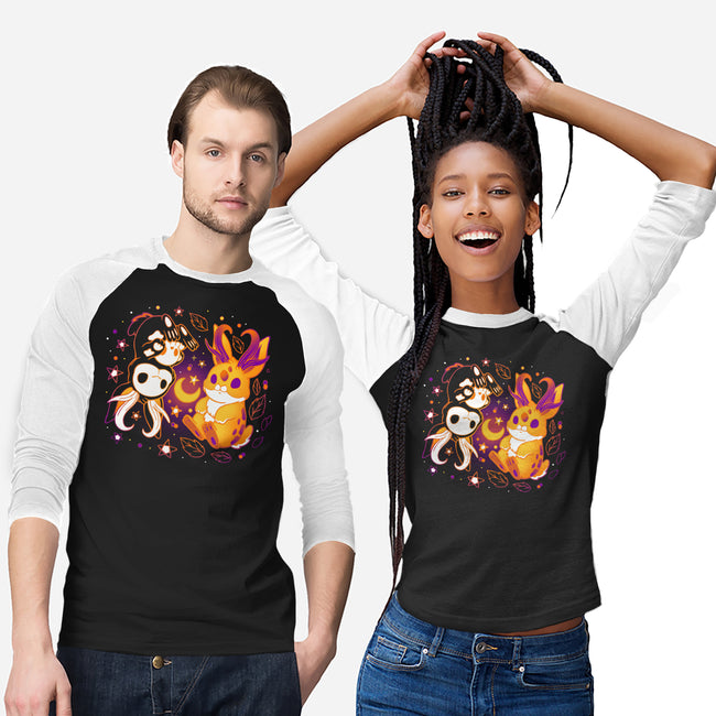 Halloween Jackalope-Unisex-Baseball-Tee-Vallina84